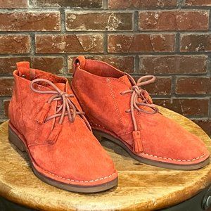 Hush Puppies Catelyn Dark Orange Suede lace up desert boots